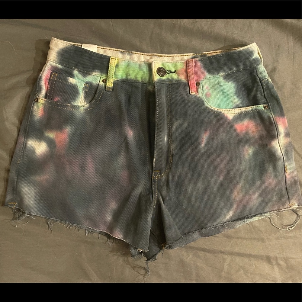 PacSun Tie Dye High Waisted Festival Shorts